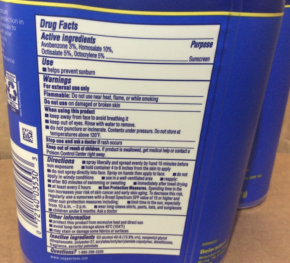 Coppertone Sport 4-в-1 Performance SPF 50 солнцезащитный спрей 5,5 унц 02/2026, 4 банки - Изображение 3 из 3