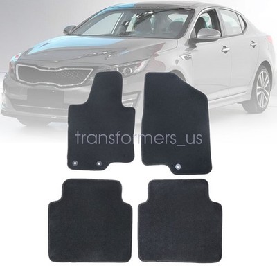 For 2011 2012 2013 2014 2015 Kia Optima Front & Rear Floor Mats Carpet Black New