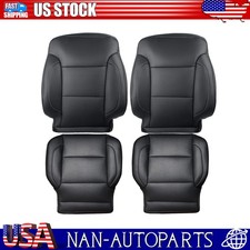 For 2014-2019 Chevy Silverado Driver Passenger Perf Leather Seat Cover