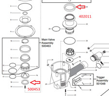 Paslode F350S Framer Post Bumper + Sleeve Seal  500453 + 402011 repair parts