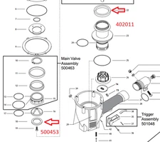 Paslode framing nailer Post Bumper + Sleeve Seal  500453 + 402011 repair parts
