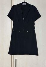 Karl Lagerfeld Size Uk 8 Black Shirt Dress Formal Work Smart designer occasion 