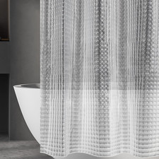 Narrow Size - 3D Crystal Clear Plastic Shower Curtain Liner, 36X72 Inch Thin