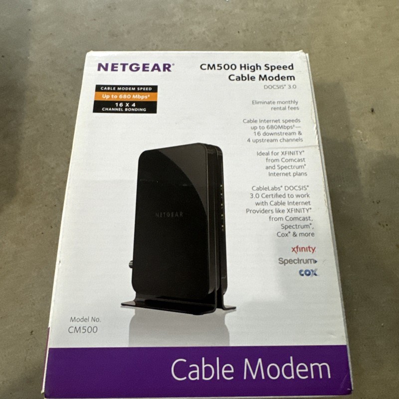 NETGEAR Cable Modem with Voice CM500V Up to 300 Mbps  2 Phone lines  DOCSIS 3.0