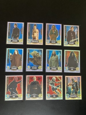 Star Wars Force Attax Movie Serie 1, 12 Force-Meister Karten, Super Zustand