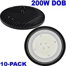 LED Bay Light 200w Factory Warehouse Commercial Light Fixtures 10Pack UFO 6500K