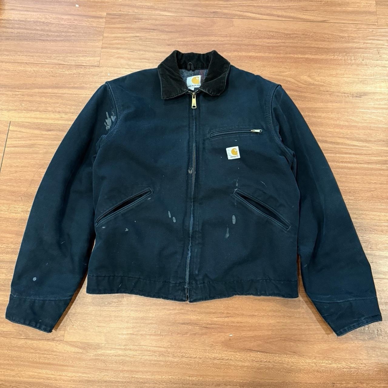 Vintage 90s Carhartt Detroit Black Made In USA Size Medium