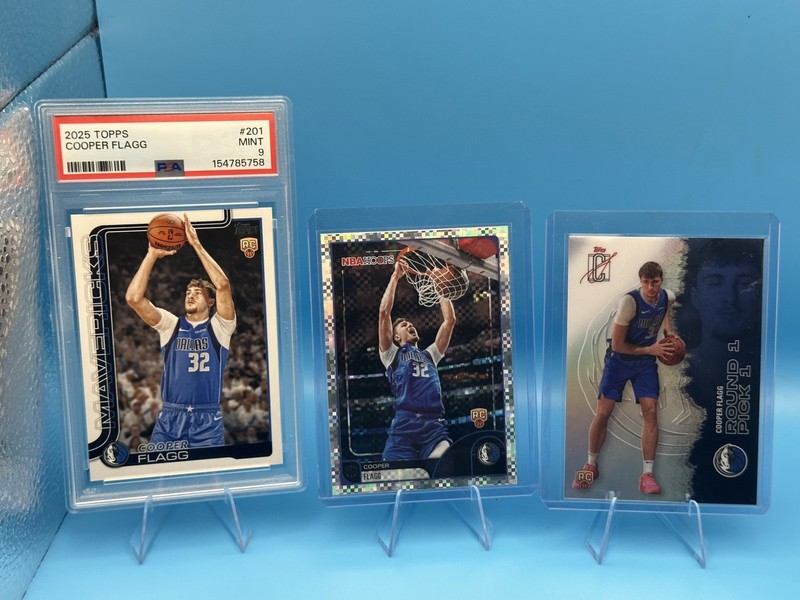 Topps Bowman Chrome 2025-26 Cooper Flagg Rookie Dallas Mavericks 6 Card Lot
