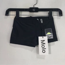 Molo Norton Solid Fitted Swim Short, Toddler Boy's Size 92/98 or 3 - Black