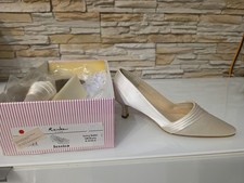 Rainbow Club JessicaBrautschuhe Hochzeit Pumps Satin Gr. 39,5 Ivory/Creme /Satin