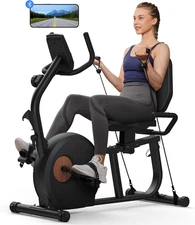 Recumbent Exercise Bike for Home with Smart Bluetooth and App Connectivity