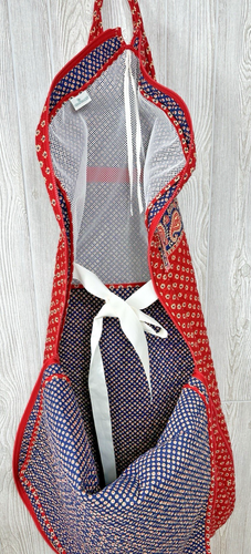 Vera Bradley Americana Red Quilted Garment Travel Bag Retired Pattern Vintage - Picture 8 of 13