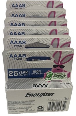 Energizer Ultimate Lithium 6 Packs Of 8 AAA Batteries **Free Shipping**