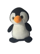 Penguin Plush Stuffed Animal Big Glitter Eyes Black White Soft Toy Unbranded