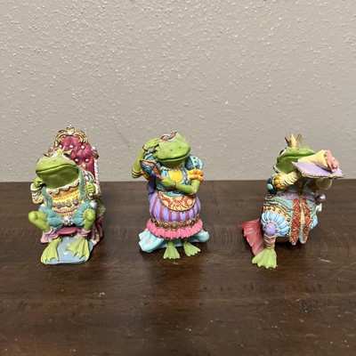 Camelot Frogs 1996 Vintage Collection Set of 3 King Ribbit Lady Lily Pad Sir Hop
