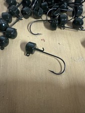 4pk - 1/4oz Ned Heads (Green Pumpkin) Fishing Jig Heads 1/0 VMC Hooks