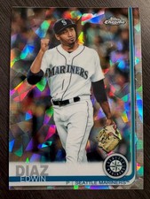 2019 Topps Chrome Sapphire Edition Edwin Diaz #299 Cracked Ice Atomic Refractor