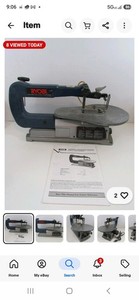 Ryobi 16 in Variable Speed Scroll Saw Corded 1.2 Amp Tilting Cut Table SC165VS  