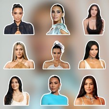 Kim Kardashian Stickers-Waterproof Die-Cut Vinyl Stickers-9 PCS Stickers