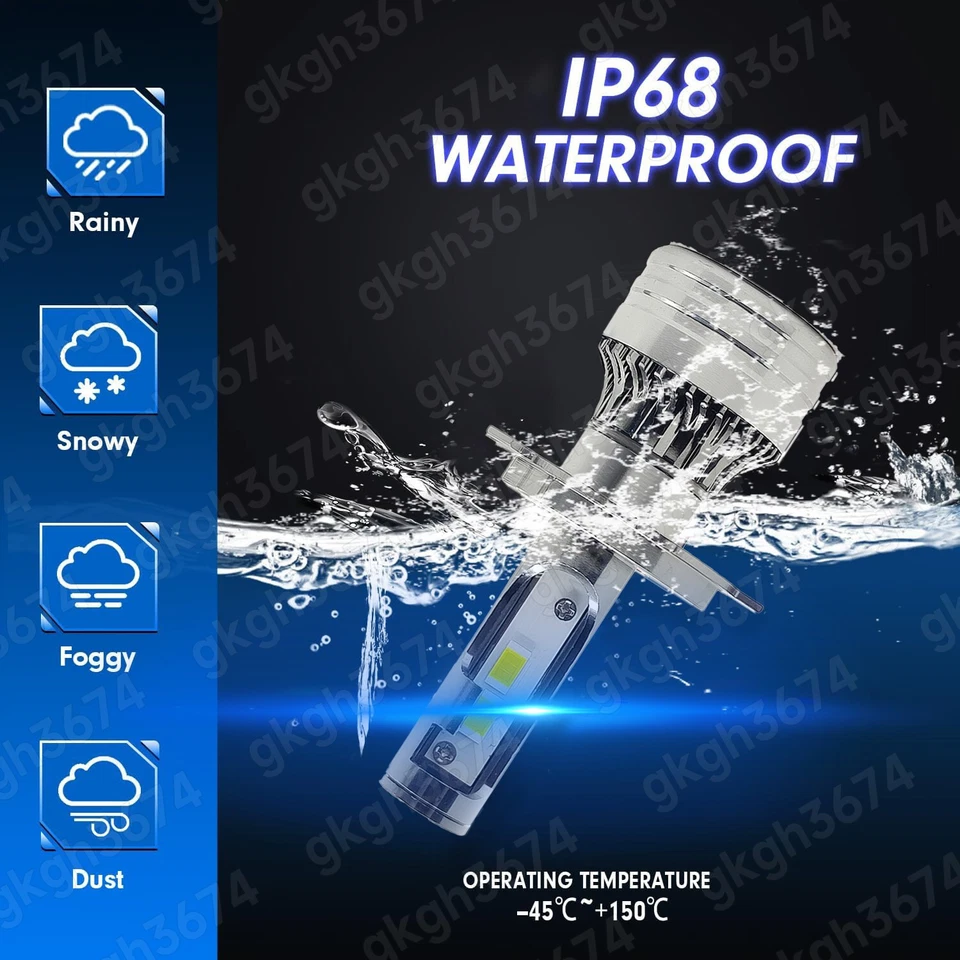 Pair 7" Round HI/LO Beam LED Headlights for For Jeep Wagoneer (1963-1978)NEW - Изображение 3 из 4