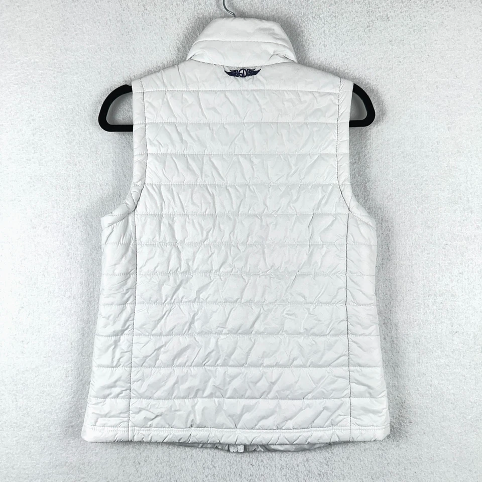 Straight Down Womens V12 Golf Vest White Size Medium Logo Preppy Full Zip Pocket - Image 3 of 4