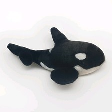Official Sea World Shamu Orca Killer Whale 14" Plush Stuffed Ocean Animal
