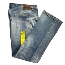 Rock & Roll Denim Jeans Mens 44x38 Cannon Bootcut Stretch Blue Loose Fit New