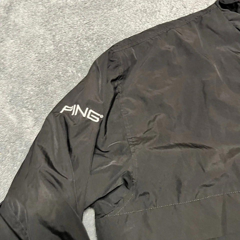 Ping Jacket Mens 3XL Black Golf Windbreaker Full Zip Coat - Image 3 of 4