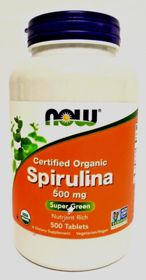 NOW Foods Supplements, Organic Spirulina 500 mg with Vitamins *EXP 01/2028*