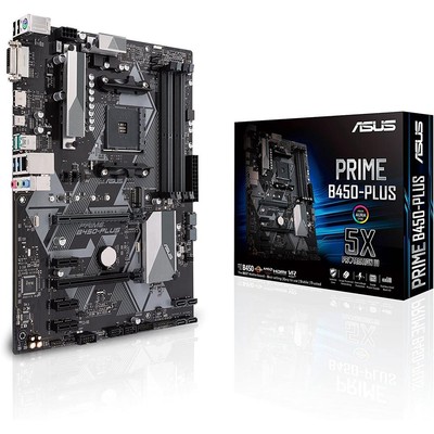 ASUS Prime B450-Plus Mainboard Sockel AM4 ATX AMD DDR4-Speicher natives M.2