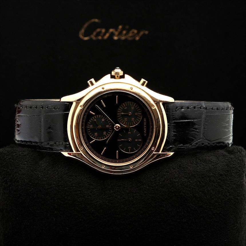 Cartier Cougar Chrono Chrono Gold 33 Large Black W3500851 Men's Unisex 138161467 thumbnail 2