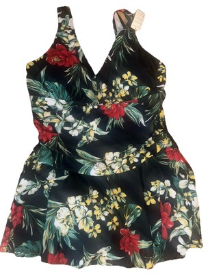 Summer Mae Floral Swim Dress NWT Size 3X Swimsuit with Attached Shorts