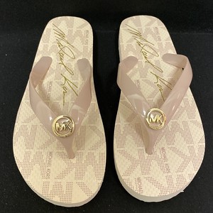 mk flip flops pink