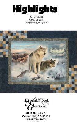 HIGHLIGHTS Quilt Pattern for Panel Fabrics by Mountainpeek Creations 46.5''x56.5''