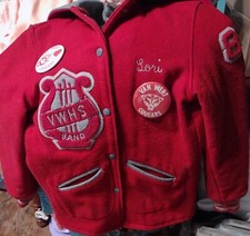 School Letterman Jacket 80's Wool- For a Girl Size Small-Lettered in Band, '86,