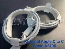 2 x Original Apple USB-C to C Braided Charging Cable for  iPad iPhone 15 ,16
