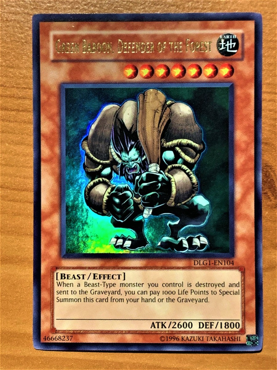 yugioh Green Baboon, Defender of the Forest DLG1-EN104 Ultra Rare
