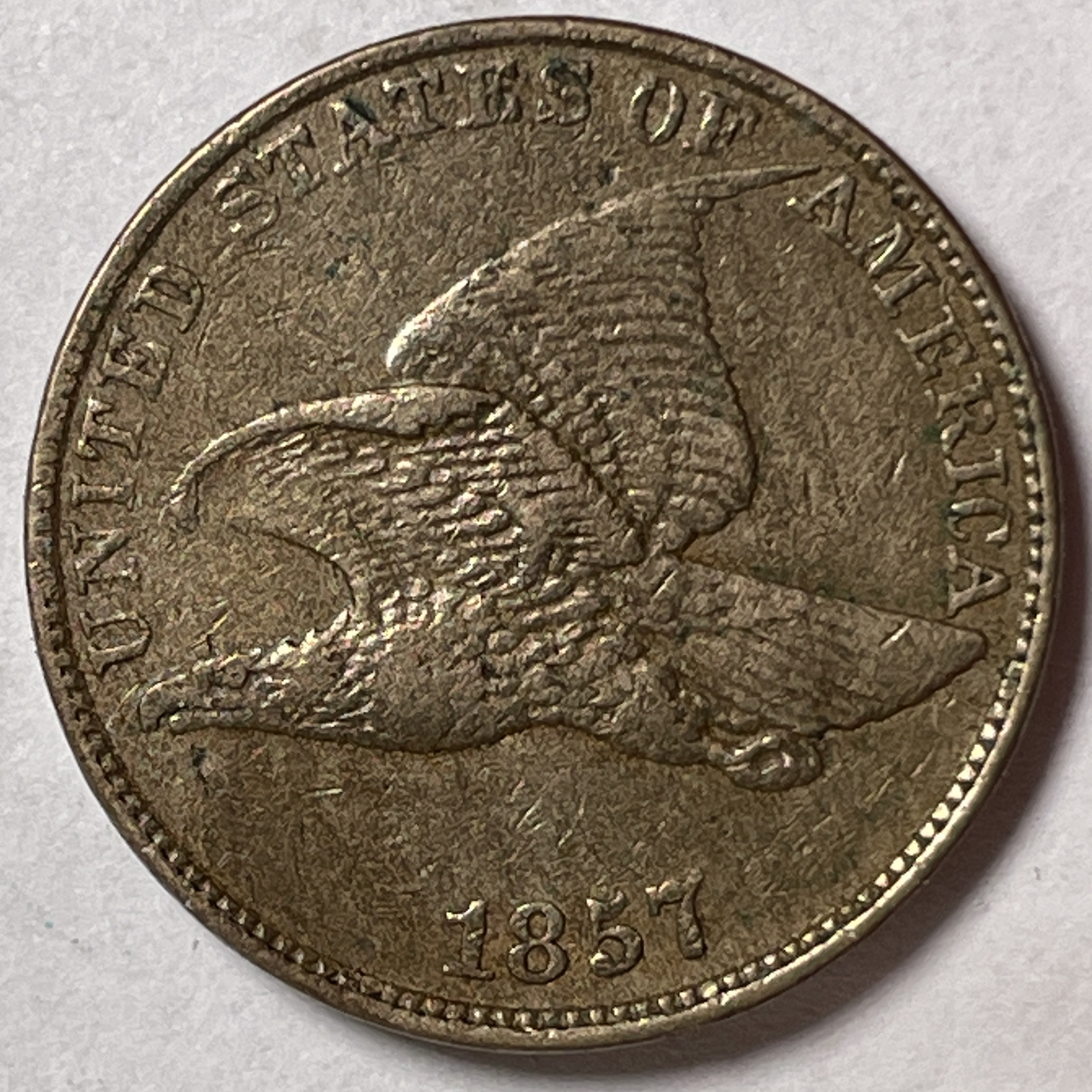 1858 LL Flying Eagle Cent VG