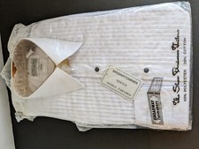 Broadway Tuxedo Makers Boys White Shirt Sz M 12-22 1/2 New