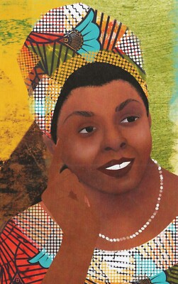 Postcard Erin K. Robinson ''Maya Angelou'' African-American Poet MINT