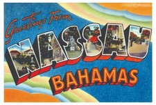 Greetings from Nassau Bahamas, 2" x 3" Souvenir Travel Fridge Magnet, EU732