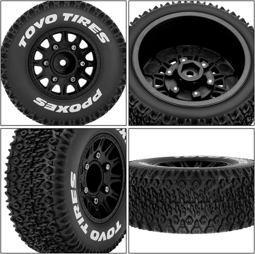 Lightweight Detachable Tire Set for 1/10 RC Trucks - 12mm/14mm Hex Compatibility - Picture 9 of 9
