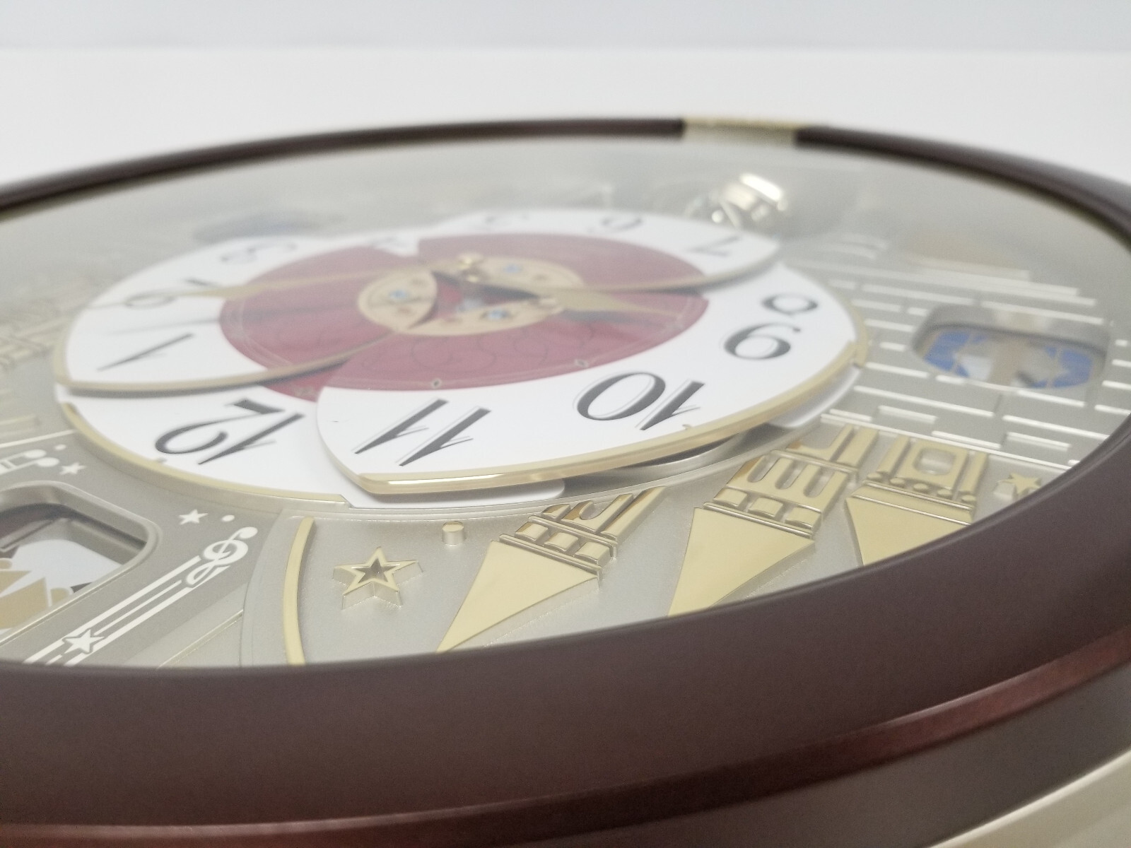 Seiko QXM565BRH Melodies In Motion Clock with Swarovski Crystals