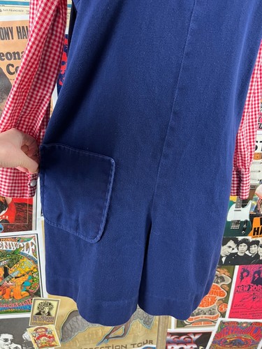 Vintage 60s-70s Pied Piper Blue Red Gingham Long Sleeve Romper Womens Retro - Picture 6 of 16