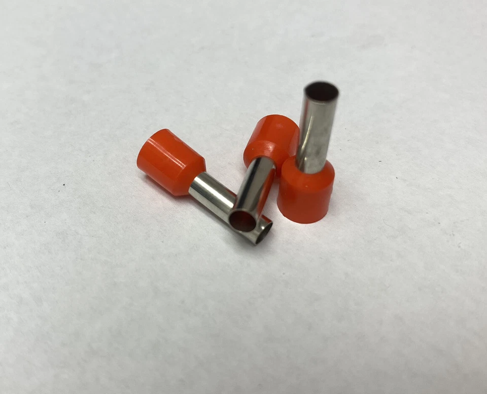 50 piezas cable cable extremo virola crimpado rojo #12AWG #4009R Foto 2 de 2