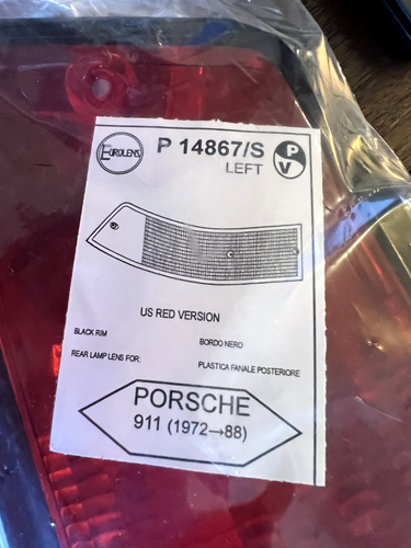 Eurolens Porsche 911 (1972-88) Rear Lamp Lens - Picture 3 of 3