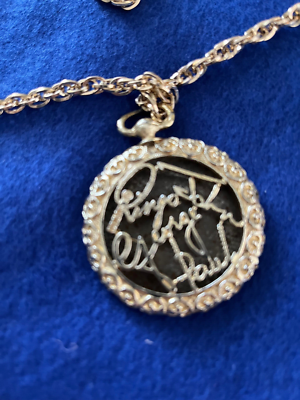 The Beatles 1960's Brass Pendant & Brass Chain Necklace Signed M