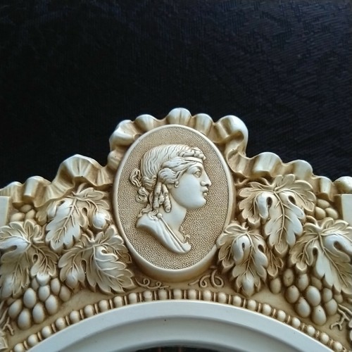 Vintage Facsimiles Ltd Victorian cameo mirror reproduction heavy 10x7.25 inch - Picture 2 of 7