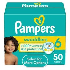 Pampers Swaddlers Baby Diapers Size 6, 50 Count
