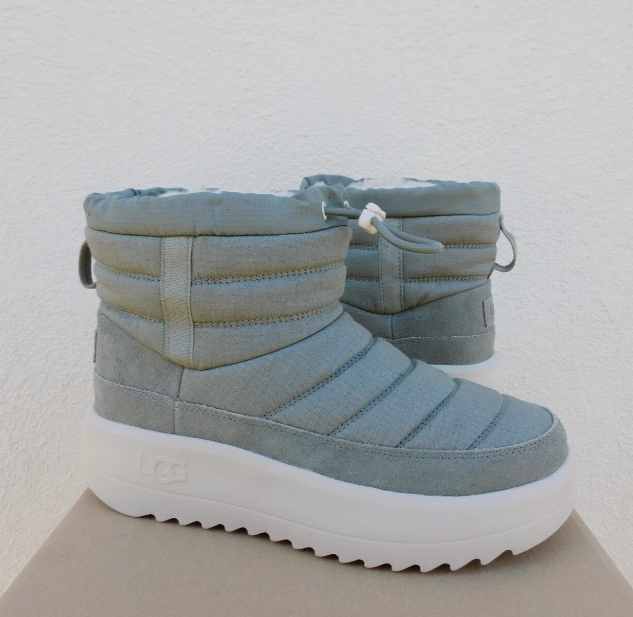 UGG MOSS GREEN CLASSIC MAXXER MINI WOOL WINTER BOOTS, MEN US 13/ EUR 46 ~ NEW